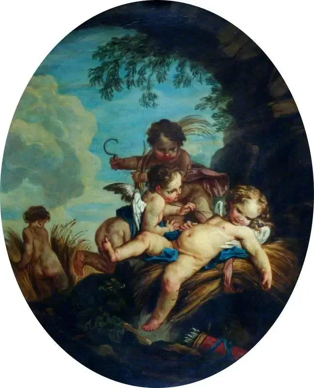 Aşıklar Hasatçı (Cupidon Biçici) - François Boucher