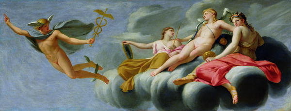 Aşk, Merkür'e gücünü evrene duyurmasını emreder - Eustache Le Sueur