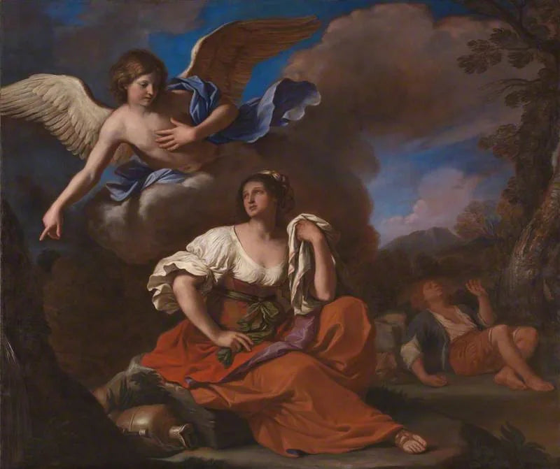 Ağar ve İsmail'e Beliren Melek - Guercino
