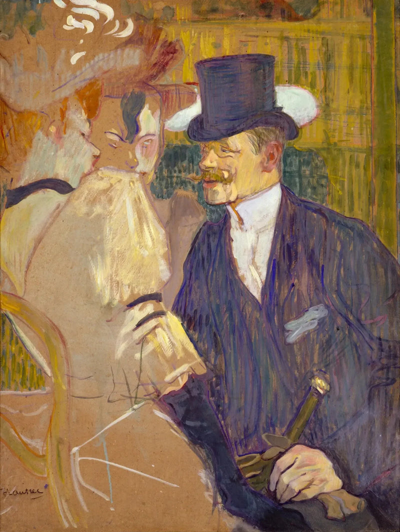Kırmızı Değirmen'deki İngiliz - Henri de Toulouse-Lautrec