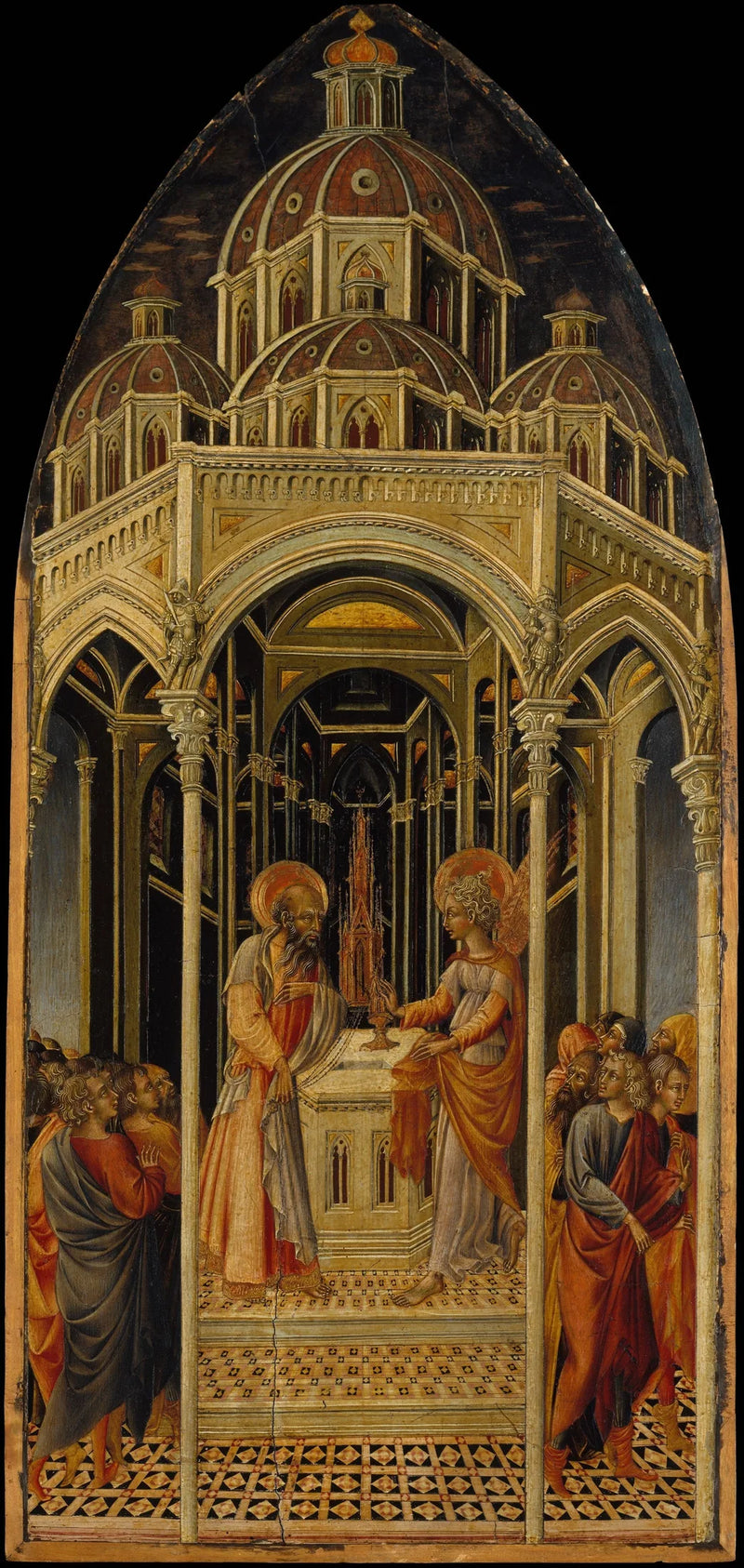 Zacharyaya Müjde; (ters) Müjde Meleği - Giovanni di Paolo