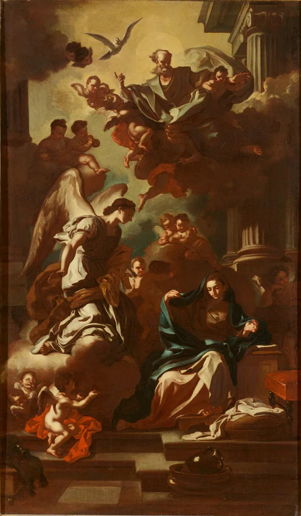 Müjde, San Rocco Kilisesi'nin altar panosu için model - Francesco Solimena