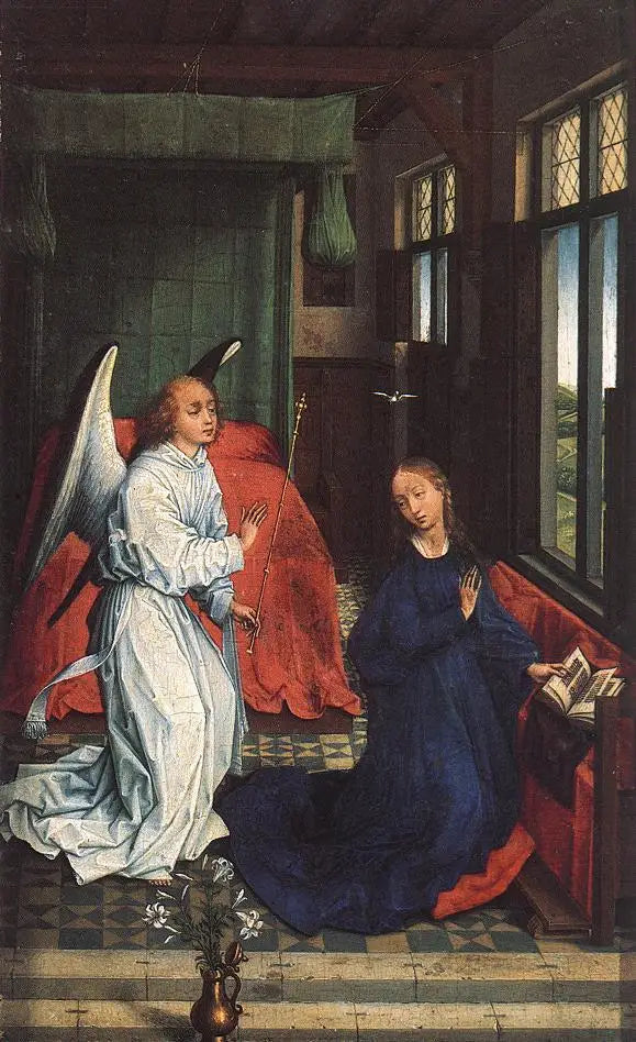 L'Annonciation - Rogier van der Weyden image 1 copie de tableau peinte à la main