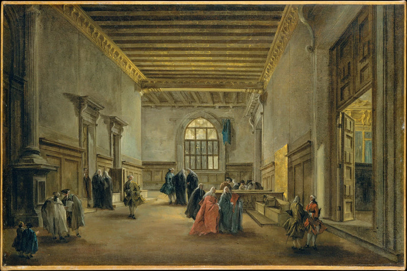 Maggior Consiglio Salonu'nun Antichambre - Francesco Guardi