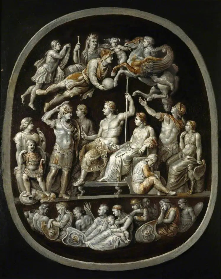 "Germanicus'un Yüceltilmesi": Antik bir oyma üzerine kopya ("Gemma Tiberiana") - Peter Paul Rubens