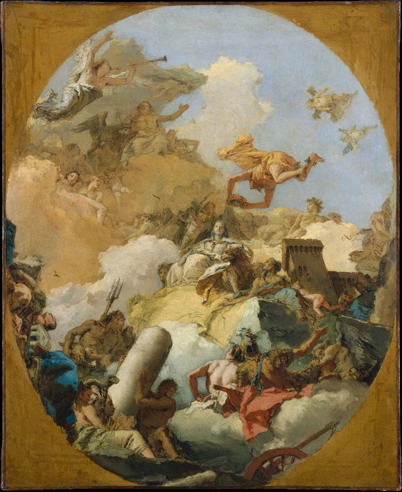 İspanyol monarşisinin yücelişi - Giovanni Battista Tiepolo