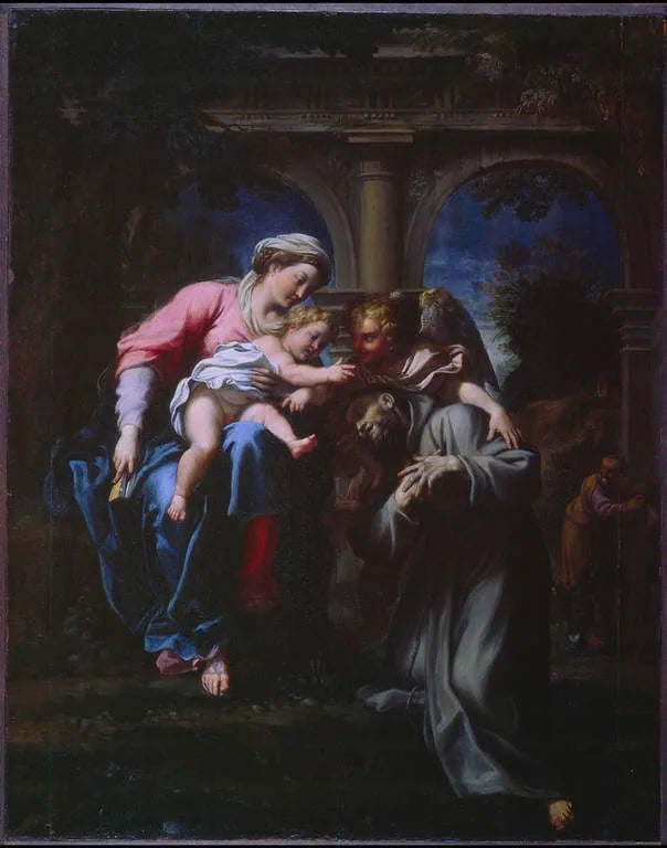 Bakire ve Çocuk İsa'nın Aziz Fransis'e Görünüşü - Annibale Carracci