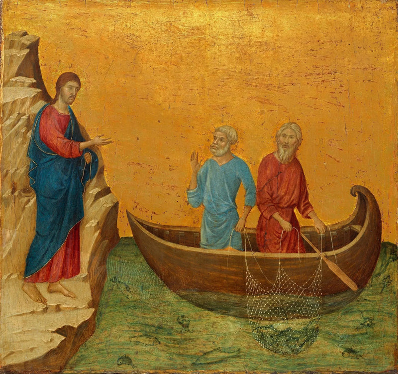 İçeriğin çağrısı Petrus ve Andreas havariler - Duccio di Buoninsegna