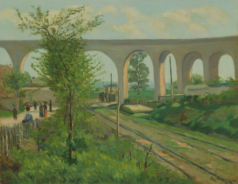 Sceaux demiryolu üzerinde Arcueil su kemeri - Armand Guillaumin