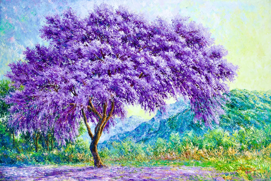 Mor Ağaç | 90x60 cm