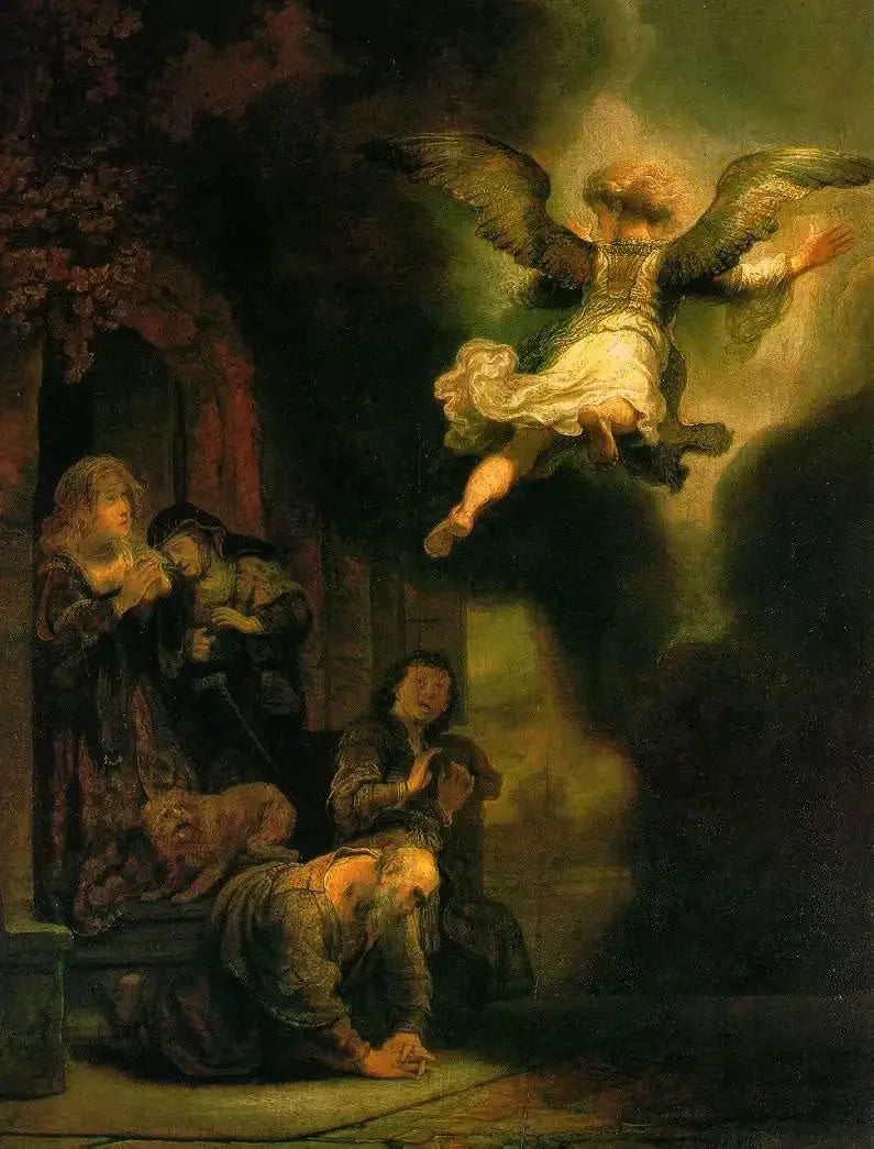 Tobit Ailesinden Ayrılan Melek Raphael - Rembrandt