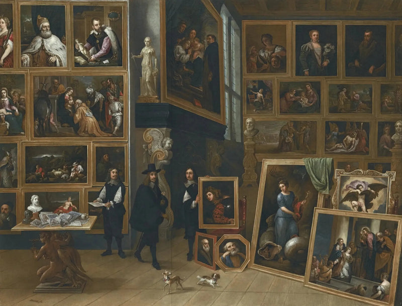Brüksel'deki galerisinde Arşidük Léopold-Guillaume - David Teniers genç