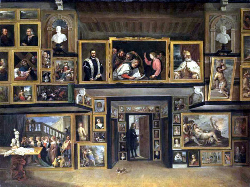Brüksel'deki Galerisinde Arşidük Léopold-Guillaume (III) - David Teniers genç