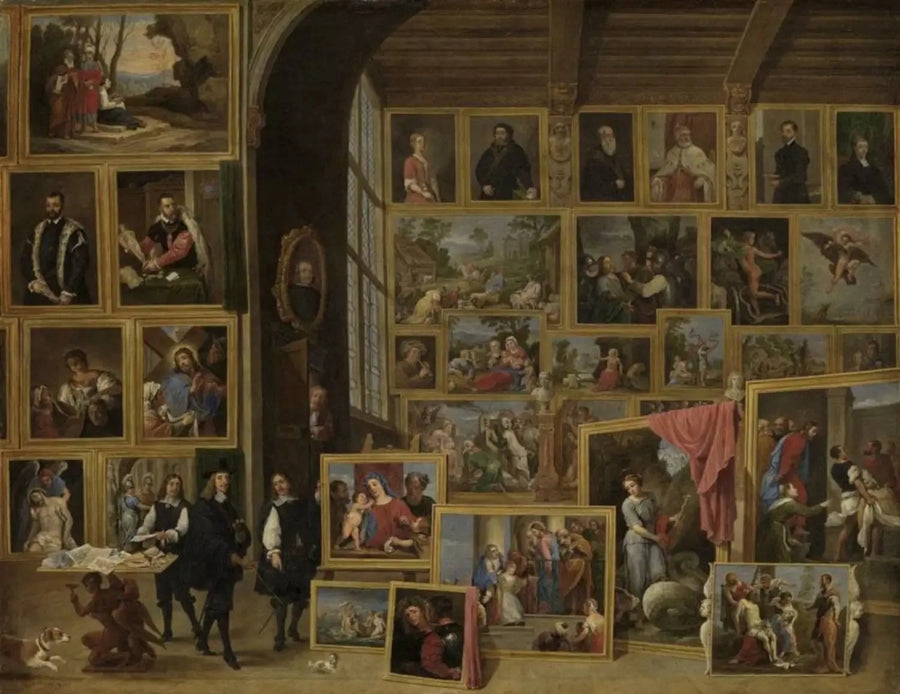 Brüksel'deki Galerisinde Prens Léopold-Guillaume (IV) - David Teniers genç