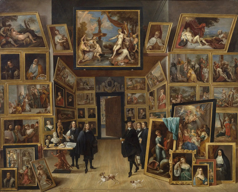 Brüksel'deki resim galerisinde Arşidük Léopold-Guillaume - David Teniers genç