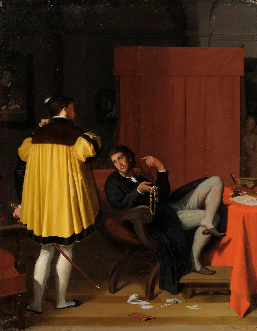 Aretin ve Charles Quint'in Elçisi - Jean-Auguste-Dominique Ingres
