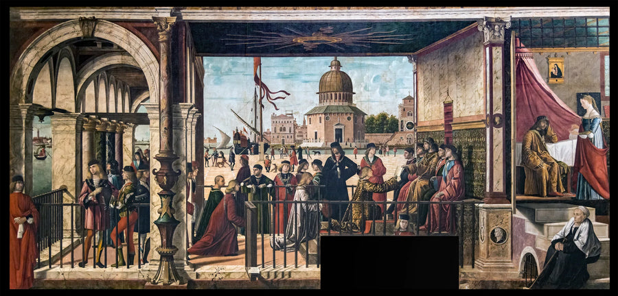 İngiliz Büyükelçilerin Bretanya Kralı'nın Sarayına Varışı - Vittore Carpaccio