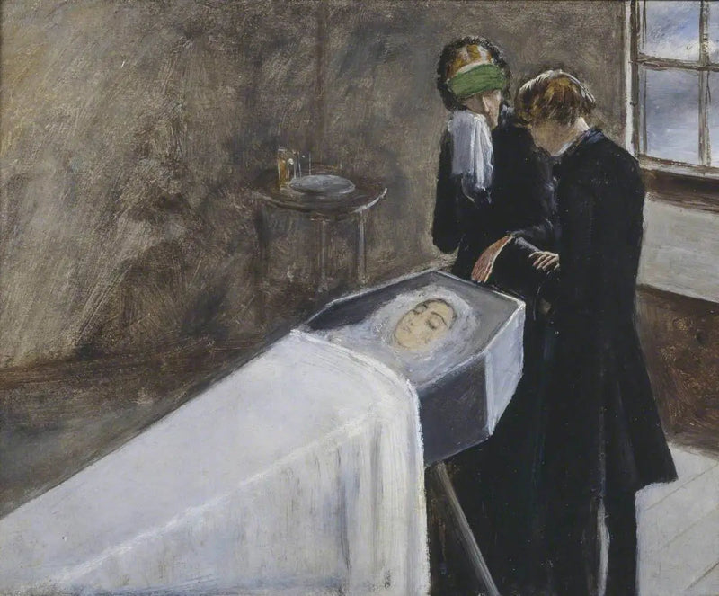 Genç bir kızın yasına katılan sanatçı - John Everett Millais
