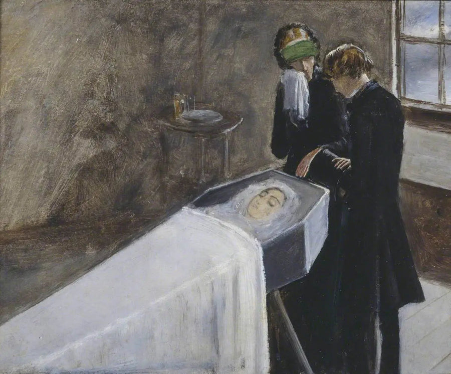 Genç bir kızın yasına katılan sanatçı - John Everett Millais