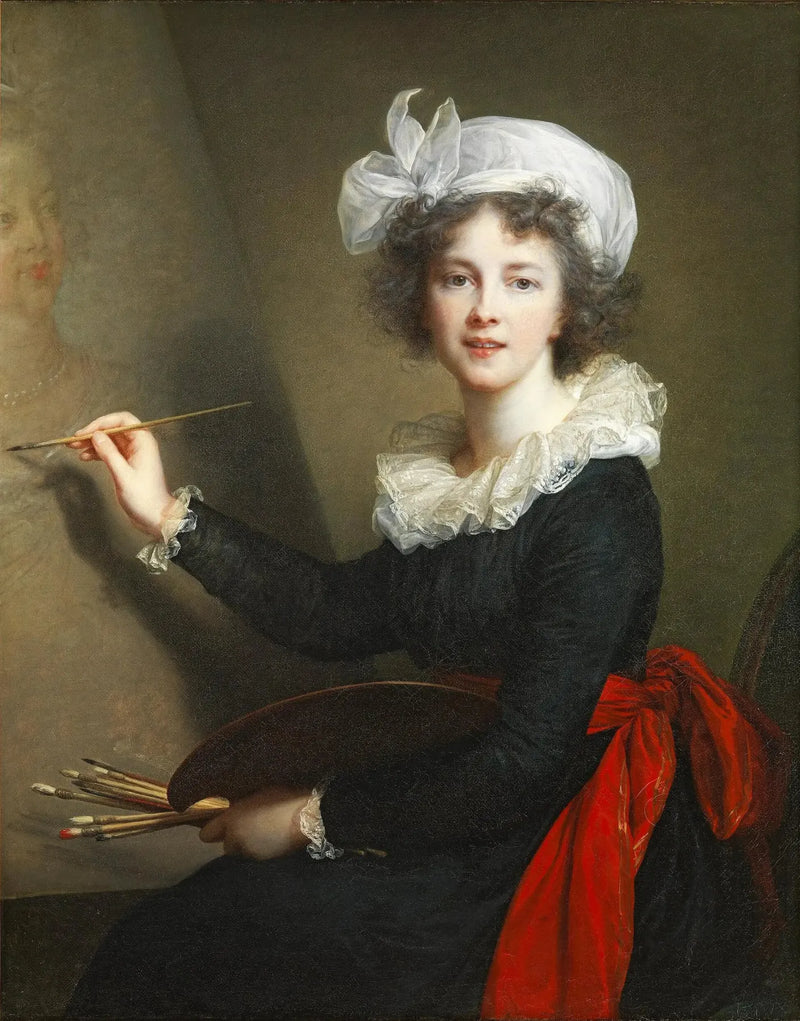 Sanatçı, Kraliçe Marie-Antoinette'in portresini yaparken - Élisabeth Vigée Le Brun