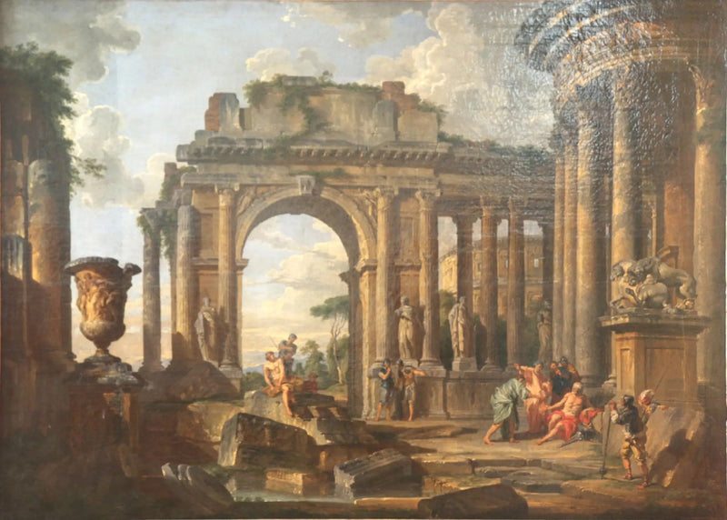 Bélisaire'ye Bağışta Bulunma, Harabelerde - Giovanni Paolo Panini