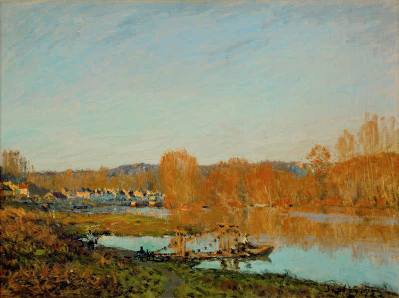 Sonbahar - Seine Nehri Kenarında Bougival - Alfred Sisley