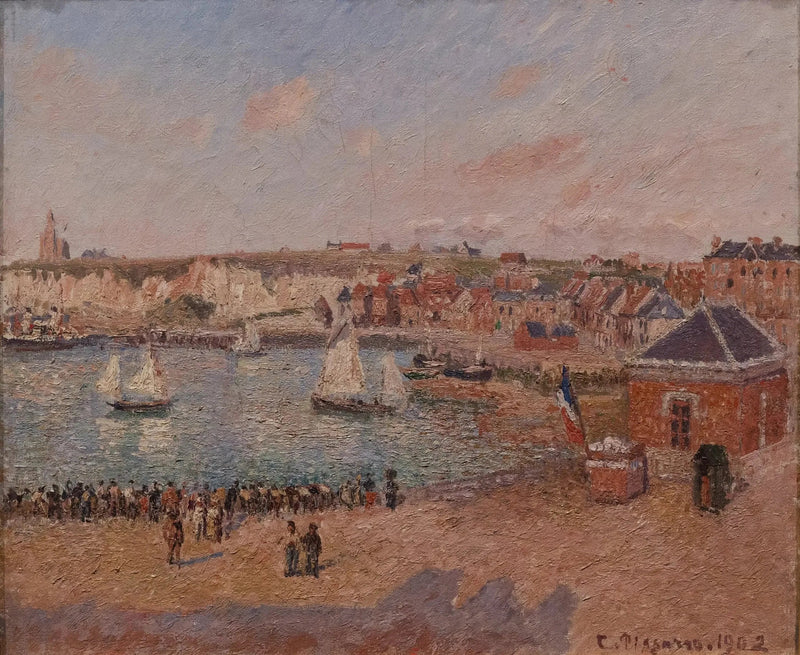 Dieppe Ön Limanı, öğleden sonra, güneş - Camille Pissarro