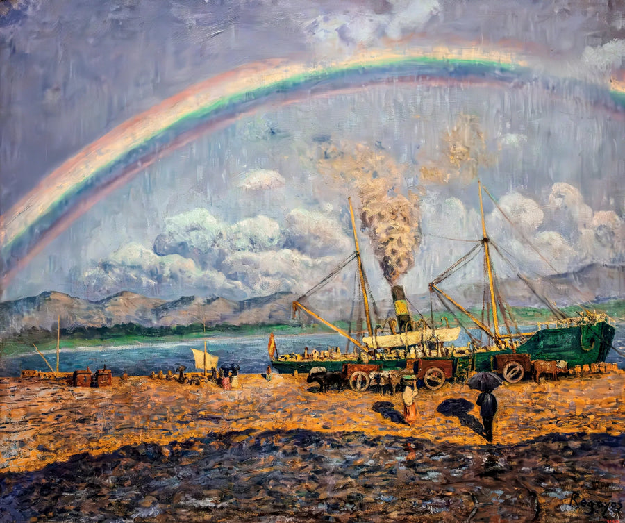 Yağmur Yağışı. Santoña Körfezi - Darío de Regoyos