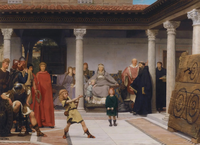 Clovis'in Çocuklarının Eğitimi - Lawrence Alma-Tadema