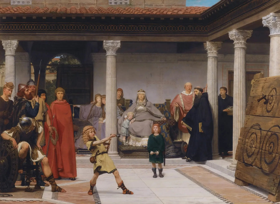 Clovis'in Çocuklarının Eğitimi - Lawrence Alma-Tadema