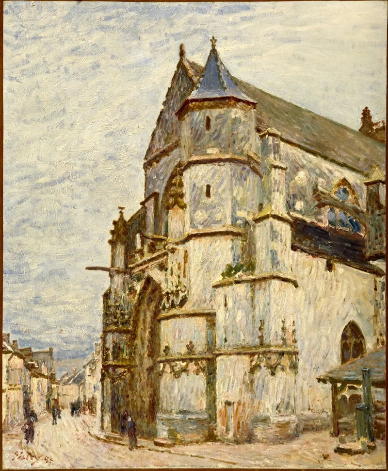 Yağmurdan Sonra Moret Kilisesi - Alfred Sisley