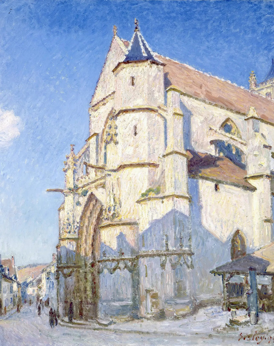 Moret Kilisesi, akşam - Alfred Sisley