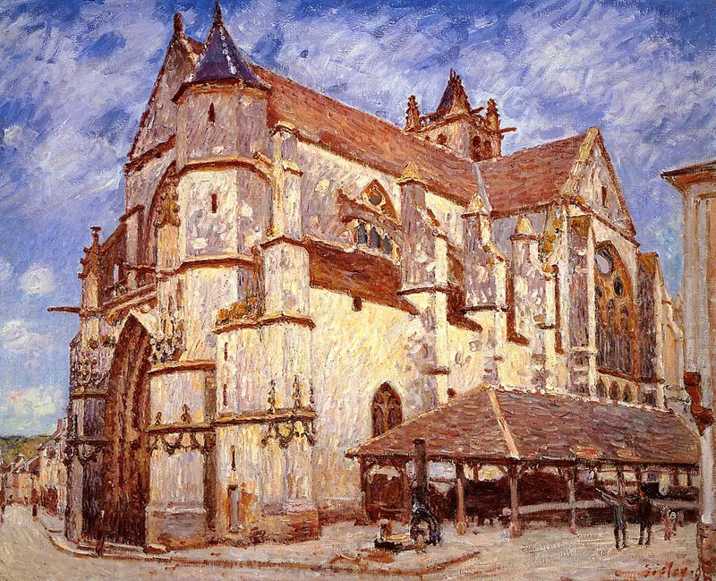 Moret Kilisesi Akşam - Alfred Sisley