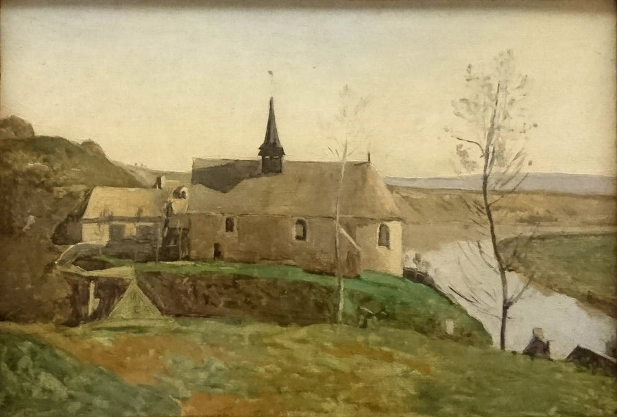 Rolleboise Kilisesi, Mantes yakınlarında - Jean-Baptiste Camille Corot