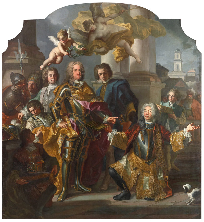 İmparator Charles VI ve Gundacker, Althann Kontu - Francesco Solimena