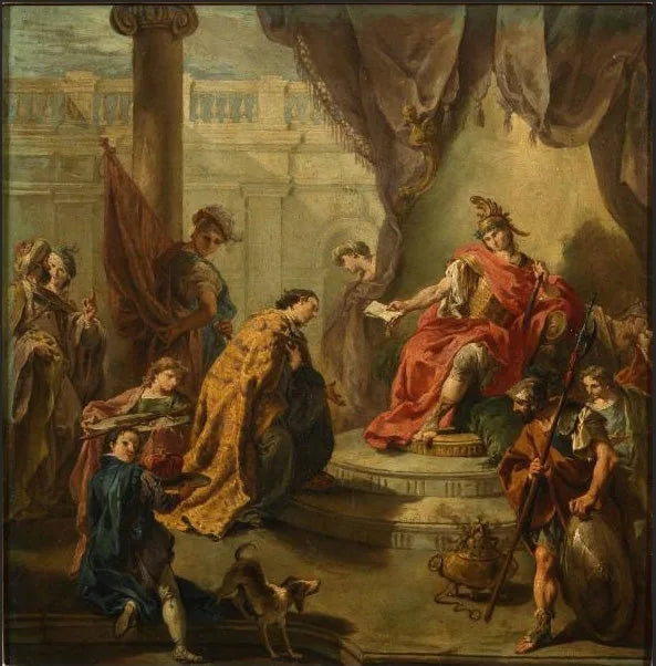 İmparator Flavius Honorius, ortak yöneticilik yapan oğlu Constance III'ü seçti - Giovanni Battista Pittoni