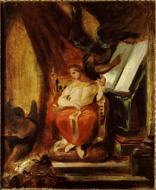 İmparator Justinianus'un Enstitülerini Yazması - Eugène Delacroix
