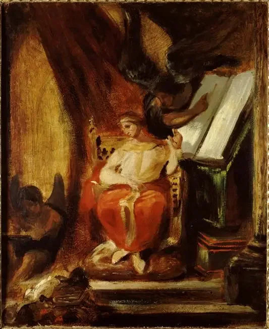 İmparator Justinianus'un Enstitülerini Yazması - Eugène Delacroix
