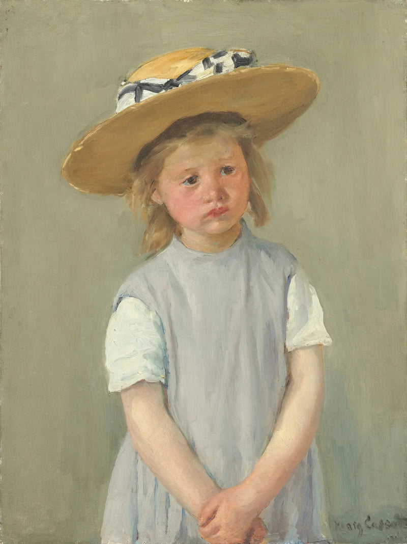 Saman Şapkalı Çocuk - Mary Cassatt