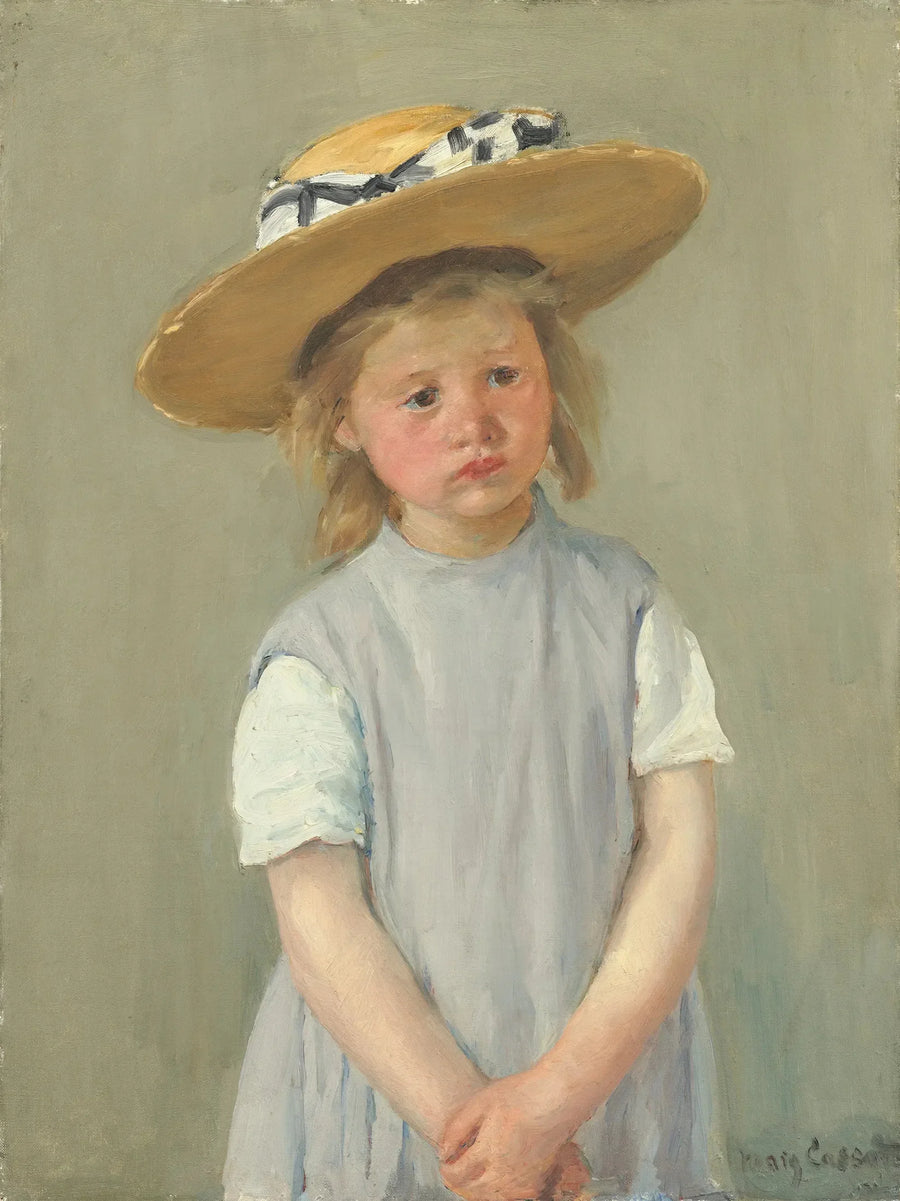 Saman Şapkalı Çocuk - Mary Cassatt