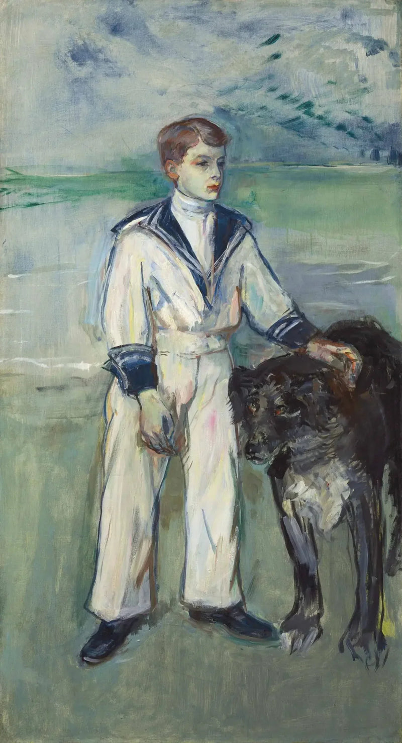 Çocuk ve köpek, Madame Marthe'nin oğlu ve Pamela adlı dişi köpek, Taussat - Henri de Toulouse-Lautrec