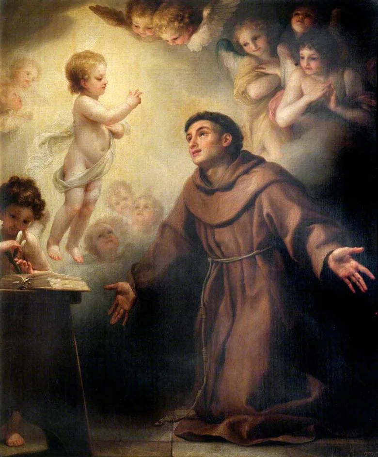 L'Enfant Jésus apparaissant à saint Antoine de Padoue - Anton Raphael Mengs image 1 reproduction artisanale de tableau