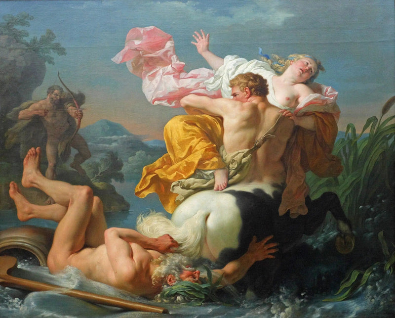 Déjanire'nin Centaur Nessus tarafından kaçırılması - Louis Jean François Lagrenée