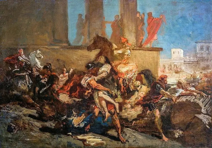 Sabinler'in Kaçırılması. - Eugène Delacroix