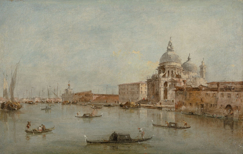 Büyük Kanal girişinde Santa Maria della Salute Bazilikası - Francesco Guardi