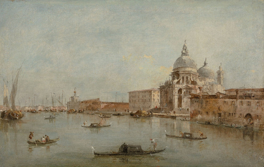Büyük Kanal girişinde Santa Maria della Salute Bazilikası - Francesco Guardi