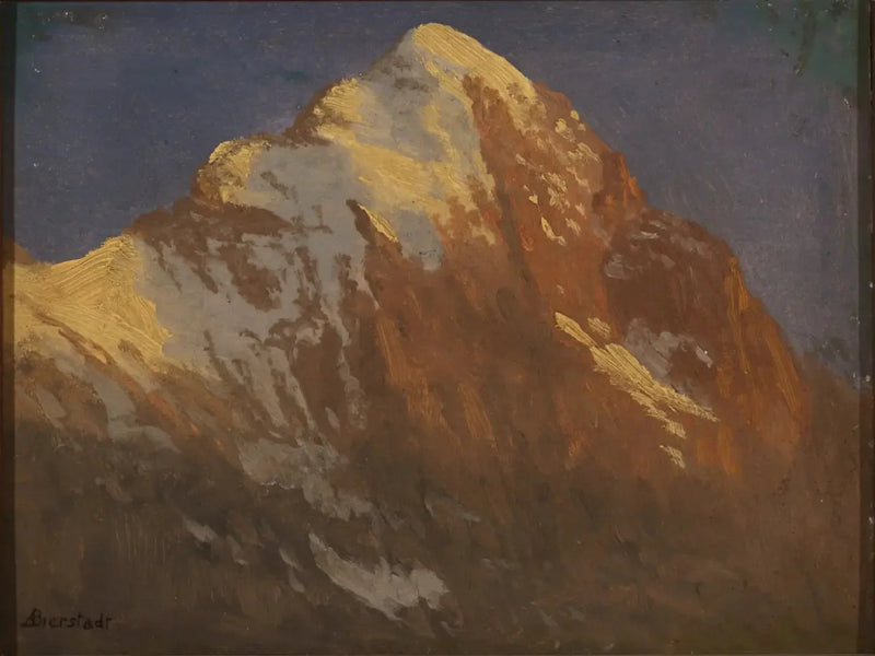 Gün batımında kıyı atlısı, Grindelwald - Albert Bierstadt