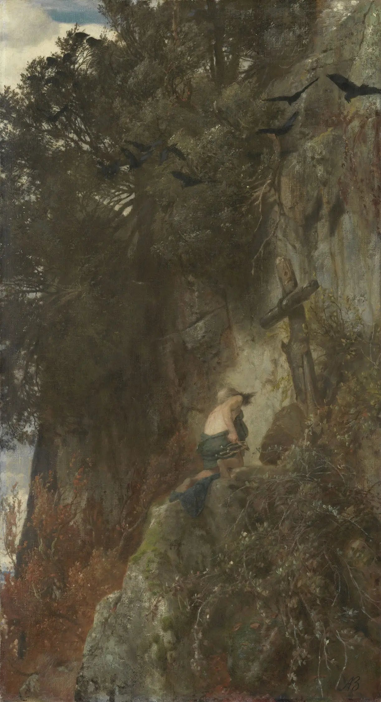 L'ermite - Arnold Böcklin image 1 reproduction de peinture à l’huile