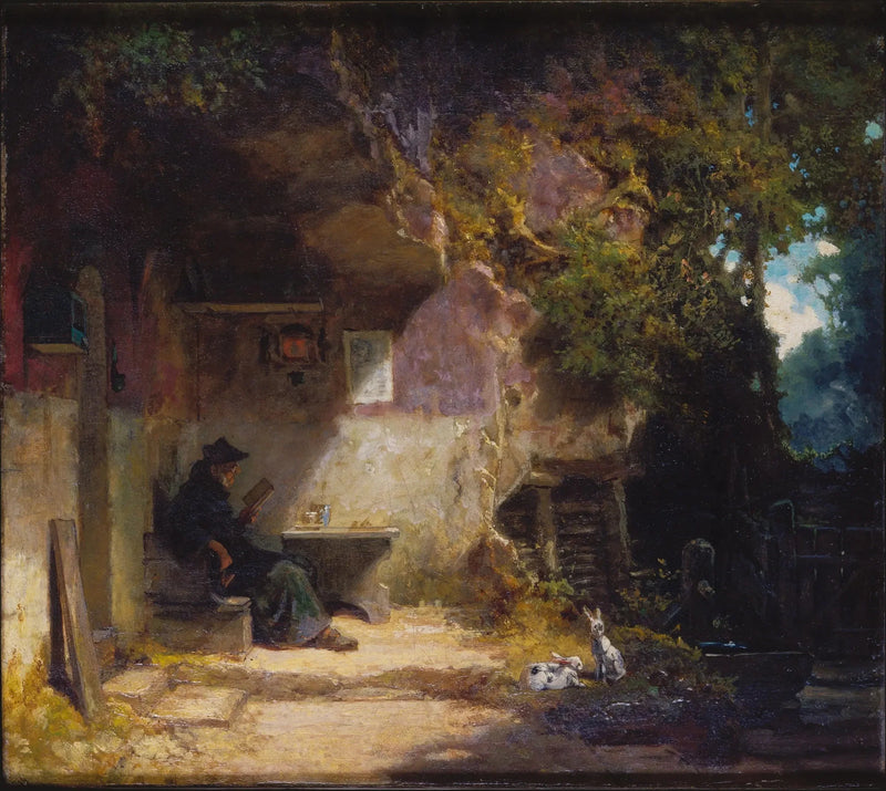 Emekliğin Önündeki Ermit - Carl Spitzweg