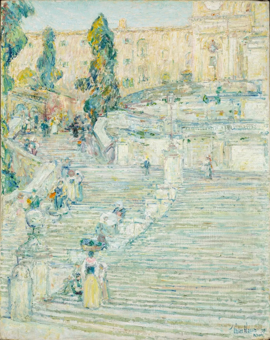 İspanyol Merdiveni, Roma - Childe Hassam